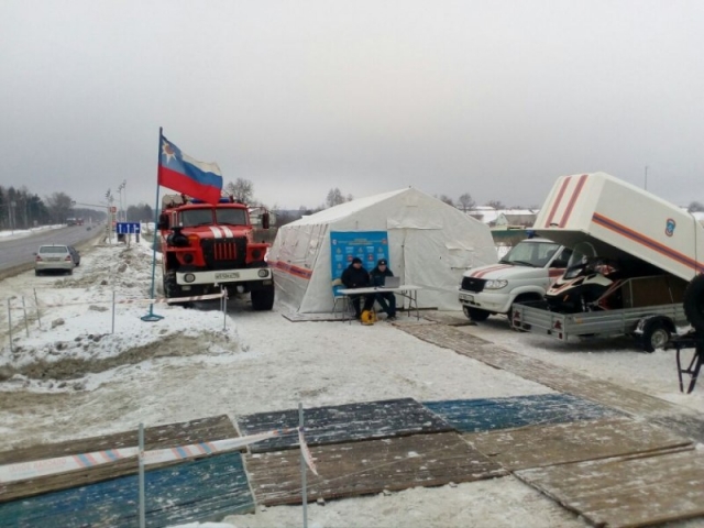 В связи с понижением температуры на участках федеральных трасс Московской области развернуты пункты обогрева