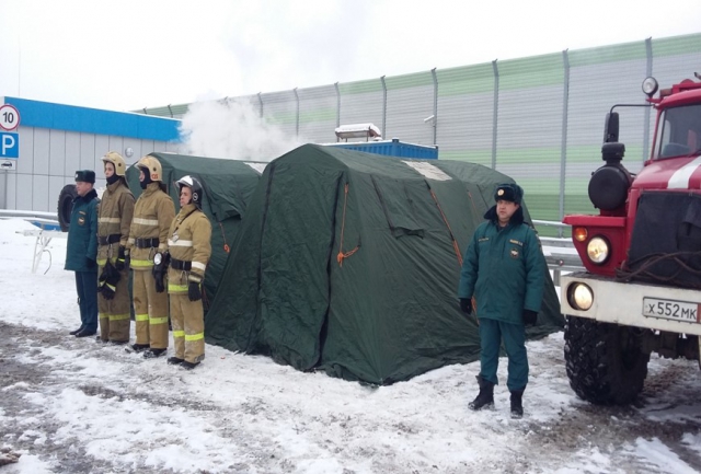 В связи с морозами на участках федеральных трасс Московской области развернуты пункты обогрева