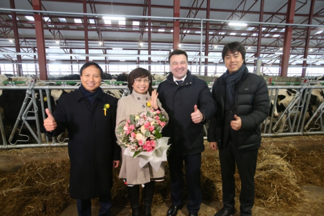 Губернатор открыл первую очередь молочного комплекса TH True Milk в Волоколамском районе