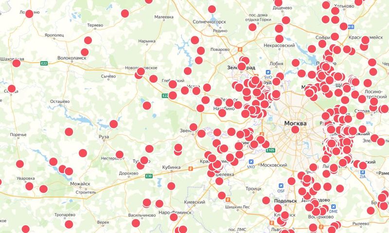 Акция «Лес Победы» в Подмосковье в 2022 году. Карта