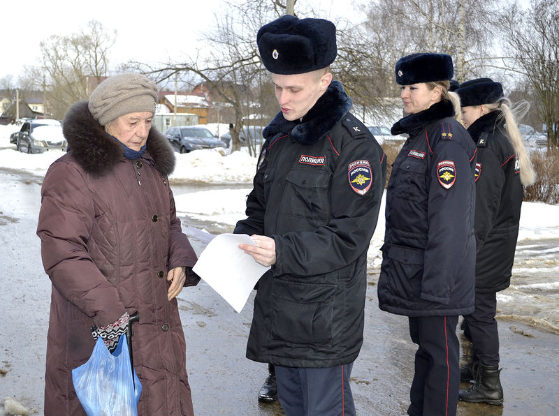 В Колюбакино и Поречье полицейские провели акцию против мошенничества 