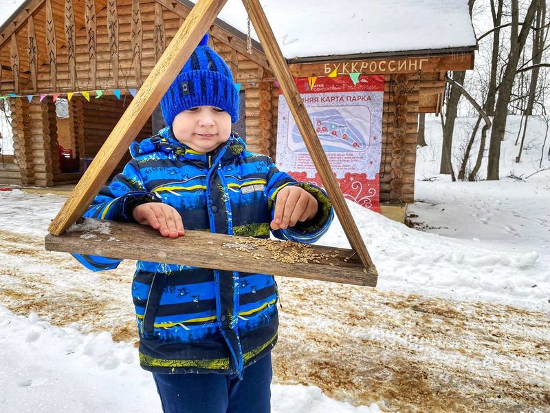 На Городке наполнили «птичьи столовые»