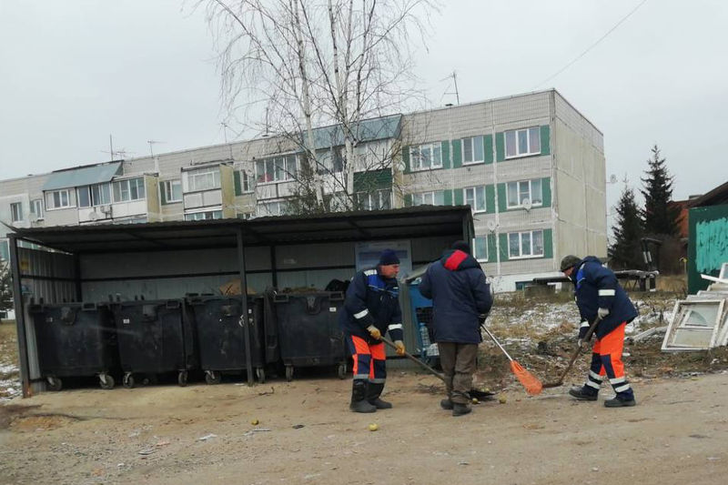 В Рузском округе содержат в порядке контейнерные площадки