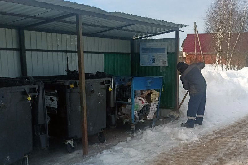 В Рузском округе приводят в порядок контейнерные площадки